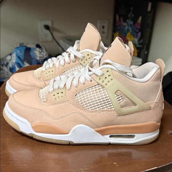 Beige and White Jordan 4’s - Picture 1 of 3
